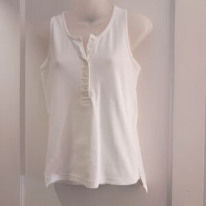 White Cotton Tank Top